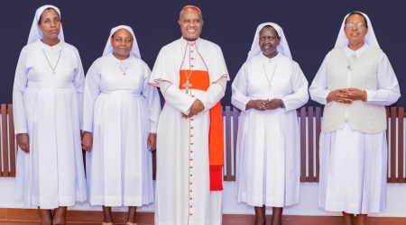 Sisters with His Eminence Cardinal Antoine Kambanda, the Archbishop of Kigali