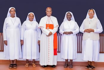 Sisters with His Eminence Cardinal Antoine Kambanda, the Archbishop of Kigali